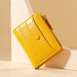 Wallets Pattern Wallet Change Purse Lady Mini Stone Short Women Money Zipper Leather Small Female Pocket Coin