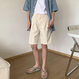 Men's Shorts Summer Suit Men Slim Fit Fashion Social Dress Korean Casual Khaki Black Mens Office Formal M-2XL