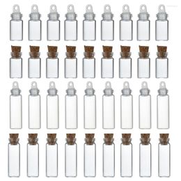 Storage Bottles 100PCS 1ml 2ml Mini Wishing Glass Bottle With Cork Stopper Transparent DIY Vial Display Empty Clear Essential Oil Jars