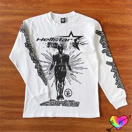 2023 Hellstar Victory Within Long Sleeve Tee Men Women Thermal Hellstar T-shirt Oversize White Crewneck Tops T230806