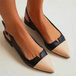 Sandals Sandals Women Summer 2023Casual College Mixed Colour Buckle Empty Fashion Pointy Simplicity Elegant Woman Shoes With Low Heels J230806