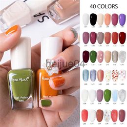 Nail Polish 40 Colours No Bake Waterbased Nail Polish Glitter Sequins Longlasting Tearable Healthy Tearable Quickdrying Nude Nail Polish x0806