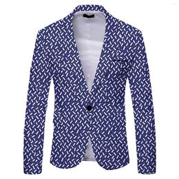 Men's Suits Suit Striped Polka Dot Leopard Print Casual British Fashion Slim Fit Coat
