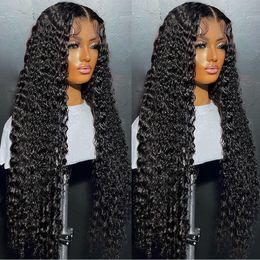 Lace Wigs 30 40 Inch Deep Wave 13x4 Transparent Lace Front Wig Human Hair Brazilian Curly 13x6 HD Lace Frontal Wigs for Women 180%