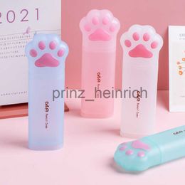 Pencil Bags Pencil Bags 3D Pencil Case Storage Box Lovely Pink Cat paw Cartoon Pen Bag for School Girl Kawaii Stationery Gift Pouch Eraser Holder IN J230806