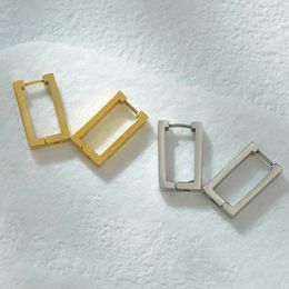 Hoop Earrings Titanium Steel Geometric For Women Rectangular Trendy Punk Cute Styles Fashion Jewelry Gifts Accessories MQ062