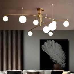 Chandeliers Postmodern Chandelier Nordic Minimalist Style Glass Light Design Home Living Room Lamps Bedroom G9 LED Lounge Lighting