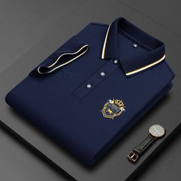 Men's Polos Arrival European-style Luxury Mens Polo Shirt Lapel Embroidered Print Slim Tailor-made T-shirt Tank Tops 230804