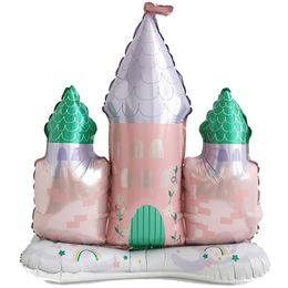 New Cartoon Castle Aluminum Balloon Castle Children Full-Year Birthday Party Photo Props Aluminum Foil Balloon Decoration