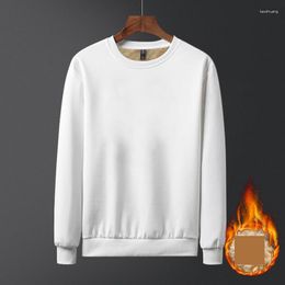 Men's Hoodies M-4XL Winter Streetwear Fleece Sweatshirts Male Crew Neck Long Sleeve Blank Light Weight Warm Fashion Clothing For Man XXXXL