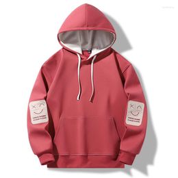 Men's Hoodies Autumn Spring Unisex Clothing Solid Colour Pullover Casual Loose Pocket Hooded Long-sleeved Sweatshirt Male O-Neck Fashion Tops