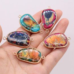 Pendant Necklaces Natural Gem Emperor Stone Irregular Connector CraftDIY Necklace Jewellery Hanging Accessories Charm Gift Making Party