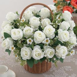 Decorative Flowers Realistic Artificial Wedding Po Prop Rose Simulation Maintenance-free Fake Flower For
