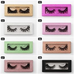 1PAIR FAUX 3D MINK LASHES WALDELYALASHES HANDMADE ASPY FLUFFY LONG LASHES NATURAY EYE MAKEUP TOOLS EYE LASHES E490