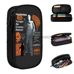 Pencil Bags Pencil Bags Michael Myers Halloween Scary Horror Pencil Case Pencil Box Pen Box Big Capacity Pencil Bags School Supplies Gifts Stationery J230806