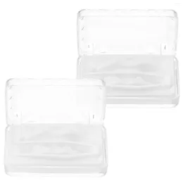 Storage Bags 2 Pcs Denture Holder Retainer Bracket Brace Case Portable Plastic Container Travel Partial