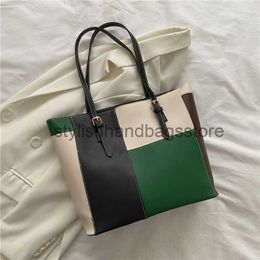 Shoulder Trendy splicing large capacity Tote for women 2023 new bucket women's fashion portable shoulder bagstylishhandbagsstorestylishhandbagsstore