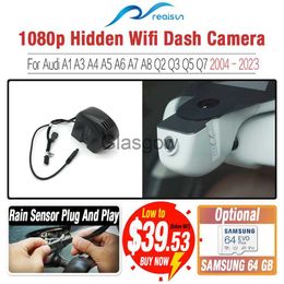 Car DVRs Realsun 1080P Car DVR Wifi Dash Camera Video Recorder Dual Lens Easy Installation For Audi A1 A3 A4 A5 A6 A7 A8 Q2 Q3 Q5 Q7 x0804 x0804
