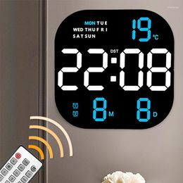 Wall Clocks LED Clock Temp Date Week Display Digital Electronic Alarm Automatic Posensitivity Brightness Adjust Desktop