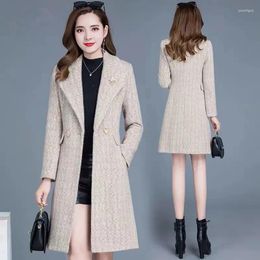 Women's Fur Fashion Golden Mink Coat 2023Women's Autumn And Winter Slim Fitting Long Wool Female Vintage Faux
