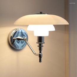 Wall Lamps French Minimalist Glass Lamp Modern Bedroom Corridor Living Room Decorative