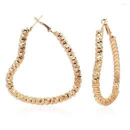 Hoop Earrings Trendy French Fashion Jewellery Asymmetric Love Statement Large Earring Heart-shaped Long Women Brincos