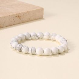 Strand Advanced Fashion White Turquoise Bracelet Elastic Stone Pendant With Women's