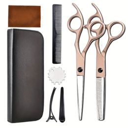 Professional Hair Cutting Scissors Set, Hair Cutting Thinning/Texturizing Shears Kit, Razor Edge Barber Scissors For Men & Women