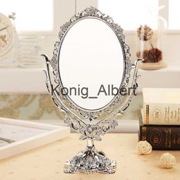 Compact Mirrors Vintage Makeup Mirror Desktop Rotatable Mirror with Butterfly Rose Vines Decor Tool MA x0803