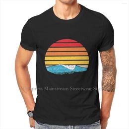 Men's Hoodies At Sunrise Retro Beach Sunset T Shirt Classic Homme High Quality Tshirt Oversized Crewneck Men Tshirts