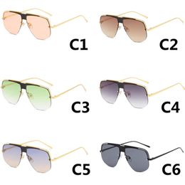 Fashion Designer Sunglasses For Man Woman Brand Half Frame Sun Glasses Outdoor Shades Square Oculos De Sol