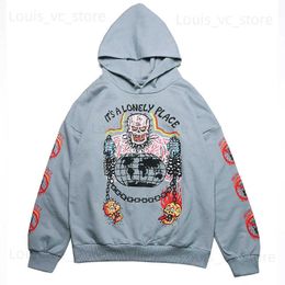 Men's Hoodies Sweatshirts Fleece Skull Graffiti Mens Sweatshirt Oversize Harajuku Loose Casual Couple Hoodies Stranger Things Hooded Hoodie 2020 T230921