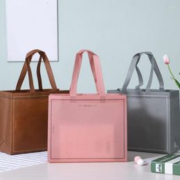 Storage Bags Reusable Solid Tote Shopping Non-woven Eco Handbag Women Folds Large Capacity Travel Organiser Shopper