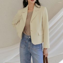 Women's Suits Women Casual Blazers Korean Style Single-Breasted Long Sleeve Suit Jacket Ladies Fashion Loose Simple Office Blazer