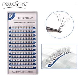 False Eyelashes 12lines Permade Volume Fans 3D/4D/5D Short Stem Faux Mink Russian Eyelash Extension Cilia Makeup Tools