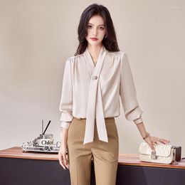 Women's Blouses Long Sleeve Shirts For Women Camisas Blusas Spring Autumn OL Styles Business Work Wear Female Tops Clothes S-4XL