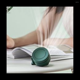 Mini Novelty Neck Clip Fan Air Cooling USB Personal For Outdoor 3 Speeds Desktop 360 Adjustable Wind Green