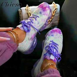 Dress Shoes 2023 Fashion Design Sneakers Women Summer New Tie Dye Walking Outdoor Breathable Air Sports Shoes 35-43 Large-Sized Female Flats J230806