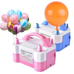 Other Event Party Supplies High-voltage Double-hole AC Portable Electric Balloon Pump US-Plug EU-Plug Balloon Air Pump Inflator For Wedding Birthday Party 230804