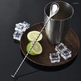 Tea Scoops Stainless Steel Cocktail Bar Spiral Pattern Drink Shaker Muddler Mixing Spoon