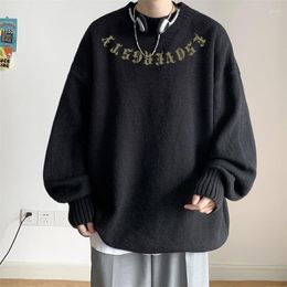 Men's Sweaters Youth Male Thicken Fleece Casual Oversized Pullovers Loose Autumn Outwear Couple Outfit Sweatshirts Hommo