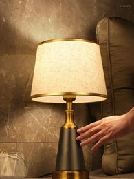 Table Lamps Modern Bedroom Living Room Bedside Lamp E27 Fabric Switching Light El Foyer Study Office Hall Desk