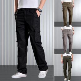 Men's Pants Men Loose Trousers Versatile Cargo Stylish Streetwear With Soft Breathable Fabric Multiple Pockets Comfortable Fit