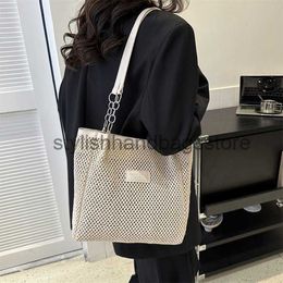 Shoulder 2023 New Straw Woven for Women Large Capacity Summer Versatile Fashion Texture One Portable Bucket Tote Tidestylishhandbagsstorestylishhandbagsstore