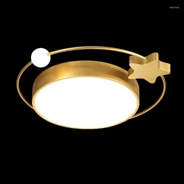 Ceiling Lights Simple Design LED Lamp Household Lamps Modern Creative Bedroom Study Kids Room Metal Mounted Light Dimmable