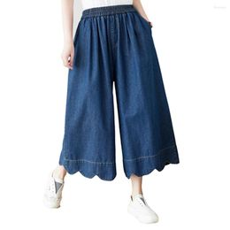 Women's Jeans Denim Pants Wide Leg Y2k Pantacourt Femme Casual Baggy Cropped Trousers Vintage Streetwear Women Bottoms 2023