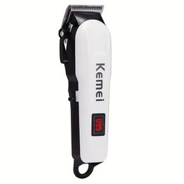 Father's Day Gift: Professional USB Rechargeable Hair Clipper with LED Display - Perfect for a Smooth Cut!