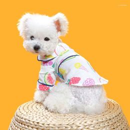 Dog Apparel Pet Pajamas Warm Clothing Soft Puppy Cute Fruit Printing