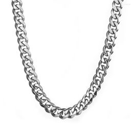 Chains Granny Chic Fashion Necklace Silver Colour Stainless Steel Male Cuban Link Chain Or Bracelet For Men Women Jewellery