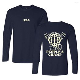 Men's Hoodies XCII The People's Champ Tour Printed Top Shirt Fashion Casual Funny Style Long Sleeve HipHop T-Shirt